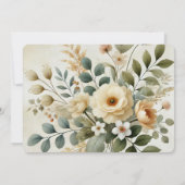 Botergeel Waterverf Floral Classic Elegant Kaart (Achterkant)
