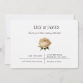 Botergeel Waterverf Floral Classic Elegant Kaart (Voorkant)