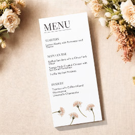 Botergeel Waterverf Floral Elegant en Modern Menu