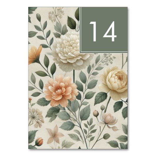 Botergeel Waterverf Floral Elegant Huwelijk Kaart (Voorkant)