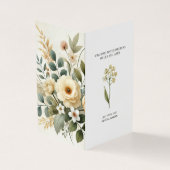 Botergeel Waterverf Floral Elegant Invitation Kaart (Buitenkant)