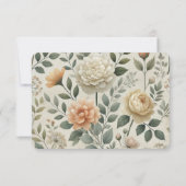 Botergeel Waterverf Floral Elegant Modern Bedankkaart (Achterkant)