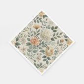 Botergeel Waterverf Floral Elegant Modern Servet (Hoek)