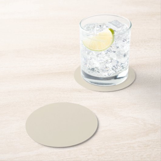 Botergeel Wit Ronde Kartonnen Onderzetter (Insitu)