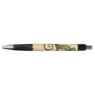 Botergele Hagedis met Groene Vlekken Vernoemd Pen
