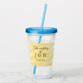 Botergele pastel op de bruiloft van echtpaar Le Acryl Drinkbeker (Achterkant)