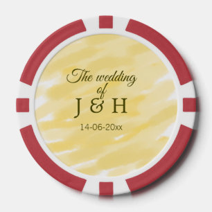 Botergele pastel op de bruiloft van echtpaar Le Poker Chips