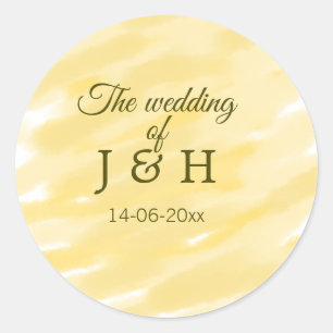 Botergele pastel op de bruiloft van echtpaar Le Ronde Sticker