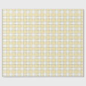 Botergele witte gepleisterde strepen cadeaupapier (Vlak)