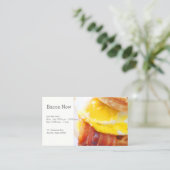 boterham met baconwafel visitekaartje (Staand voorkant)