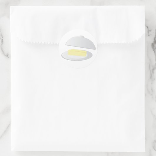 boterham ronde sticker (Tas)