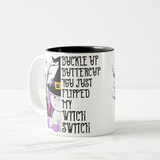 boterhammenheks tweekleurige koffiemok (Voorkant links)