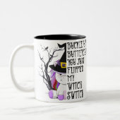 boterhammenheks tweekleurige koffiemok (Links)