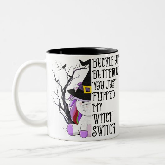 boterhammenheks tweekleurige koffiemok (Links)