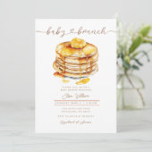 Boterhoning Pannenkoek Baby Brunch Baby shower Kaart (Staand voorkant)