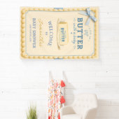 Boterkindje Shower Leven is Boter Welkom Bord Spandoek (Insitu)