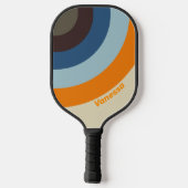 Boternoot Fade Cirkel Streep met Naam Pickleball Paddle (Achterkant)