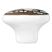 Botero's kat keramische knop (Zijkant)