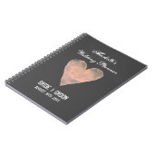 Botertje met grijze en roze trouwplanner notitieboek (Linkerzijde)