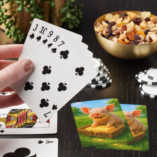 botervarken pokerkaarten (Insitu)