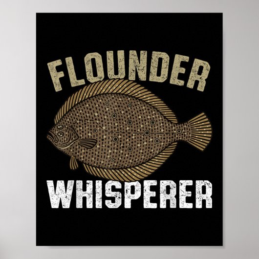 Botervisfluisteraar, Platvis Zomerbotervis Vis Poster (Voorkant)