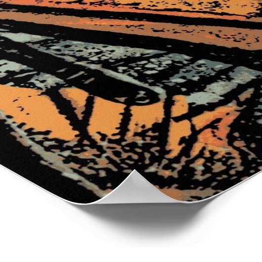 Botervlieg abstracte kunst poster (Hoek)