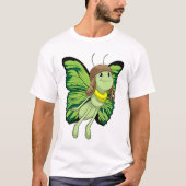 Botervlieg als piloot met piloot-pet t-shirt (Voorkant)