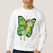 Botervlieg als piloot met piloot-pet trui (Voorkant)