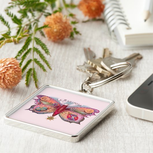 Botervlieg Antiek schilder Sleutelhanger (Zijkant)