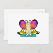 Botervlieg bij Yoga in kruispoten Briefkaart (Voorkant / Achterkant)
