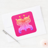 Botervlieg, boer. vierkante sticker (Envelop)