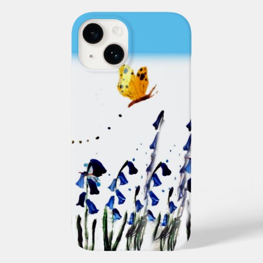 Botervlieg boven Blauwe kieuwen Case-Mate iPhone Case (Achterkant)