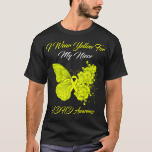 Botervlieg die ik geel Draag voor mijn nichtje ADH T-shirt