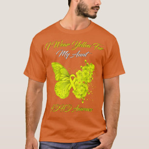 Botervlieg die ik geel Draag voor mijn tante ADHD- T-shirt