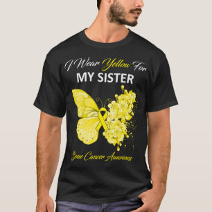 Botervlieg die ik geel Draag voor mijn zuster botk T-shirt