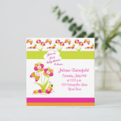 Botervlieg en Baby shower Kaart (Staand voorkant)