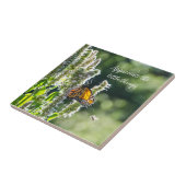 Botervlieg en bijenstapel tegeltje (Zijkant)