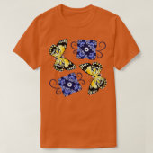 Botervlieg en blauw t-shirt (Design voorkant)
