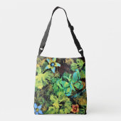 Botervlieg en bloem Rodilius Kruispuntstukjes Canv Crossbody Tas (Achterkant)
