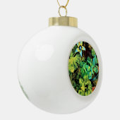 Botervlieg en bloem Rodilius Sneeuwvlokken Keramische Bal Ornament (Links)