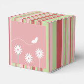 Botervlieg en bloemen - gestreept voorvak bedankdoosjes (Achterkant)