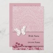 Botervlieg en bloemen kaart (Voorkant / Achterkant)