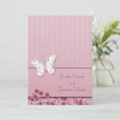 Botervlieg en bloemen kaart (Staand voorkant)