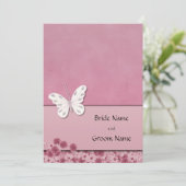 Botervlieg en bloemen kaart (Staand voorkant)