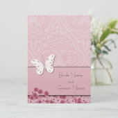 Botervlieg en bloemen kaart (Staand voorkant)