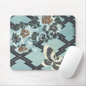 Botervlieg en bloemen muismat (Met muis)