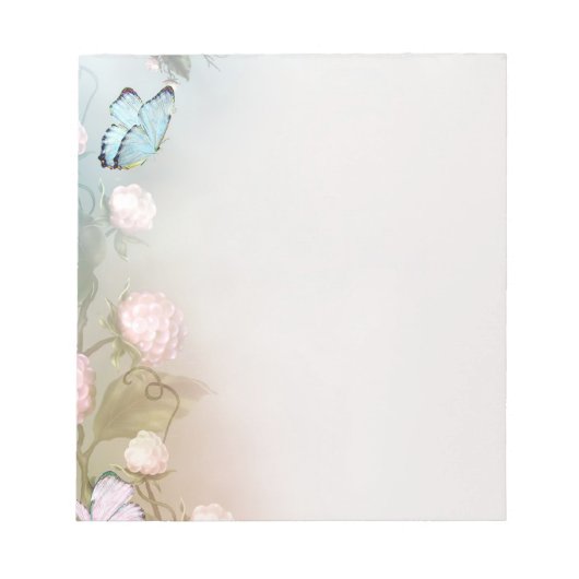 Botervlieg en bloemen notitieblok (Voorkant)