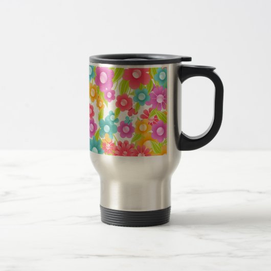 Botervlieg en bloemen reisbeker (Rechts)