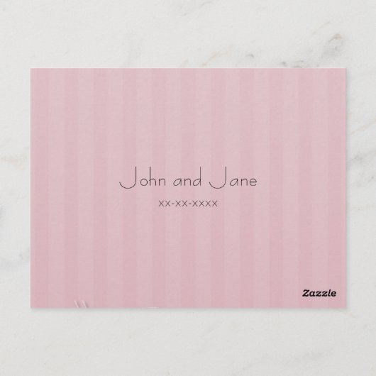 Botervlieg en bloemen Tafelnummer Briefkaart (Achterkant)