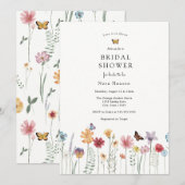 Botervlieg en bloemen Vrijgezellenfeest van wilde  Kaart (Voorkant / Achterkant)